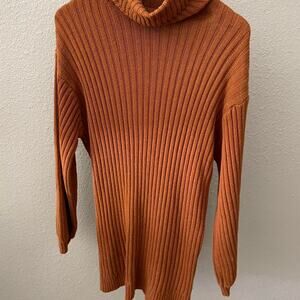 Burnt orange turtle neck sweater